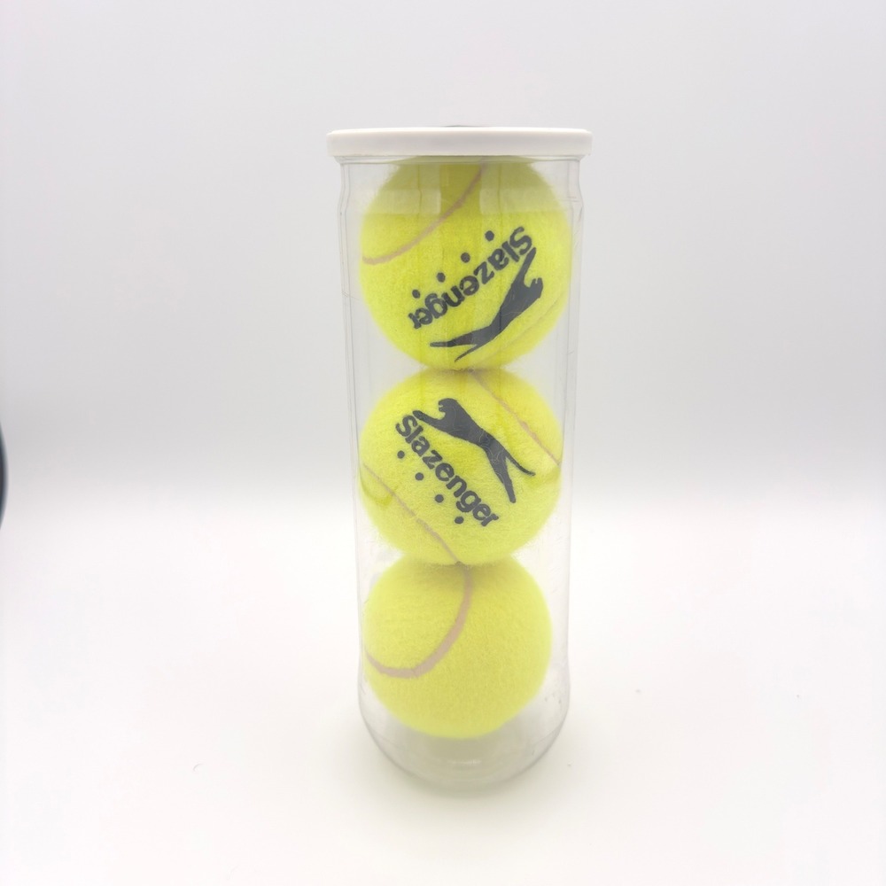 Slazenger Wimbledon Tennis Balls 3 Count Sealed Pressurized Tube Optic Yellow